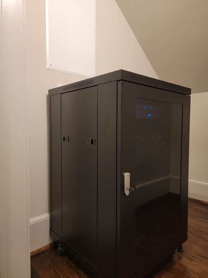 Custom Equipment Cabinet Installation