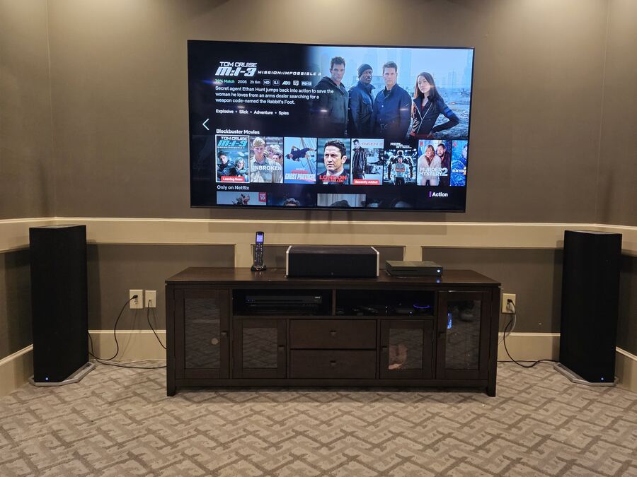Home Theater with Tower Speakers