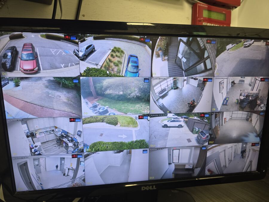 Security Camera Monitoring Wall